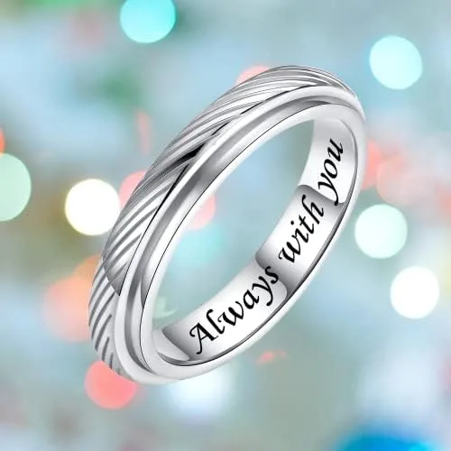 Miniatura 2 de Anxiety Ring for Daughter Fidget Ring for Women - 925 Sterling Silver Rings for Teen Spinner Rings Jewelry for Women