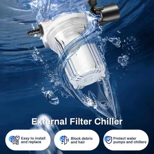 Miniatura 5 de Enfriador de inmersión en frío, enfriador de agua de baño de hielo de 1/3 HP para bañera de inmersión fría con filtro y bomba incorporados, bomba