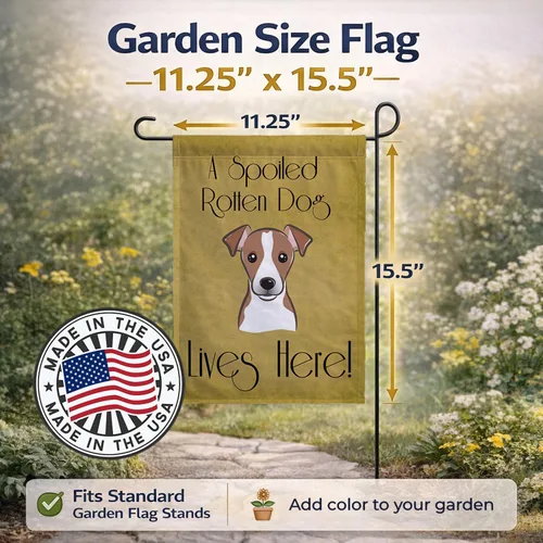 Miniatura 3 de Caroline's Treasures BB1508GF - Bandera de jardín con texto en inglés "Jack Russell Terrier", bandera decorativa para patio exterior, patio, obras