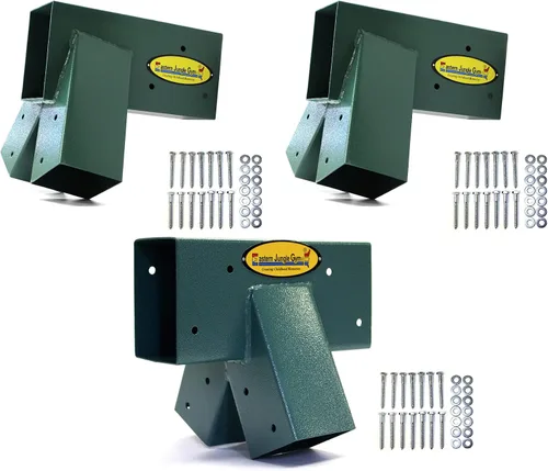 Eastern Jungle Gym Kit de soporte de columpio con 2 soportes Easy 1-2-3 A-Frame y 1 soporte medio Easy 1-2-3 A-Frame