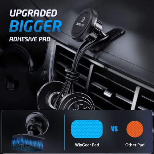 Miniatura 7 de Soporte magnético para automóvil [2 unidades] – Soporte magnético universal para tablero de instrumentos para automóvil, fuerte soporte magnético