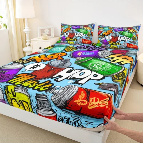 Miniatura 39 de Erosebridal - Juego de sábanas con mapa mundial tamaño TwinXL, juego de ropa de cama azul para niños y niñas, sábana bajera con mapa de varios