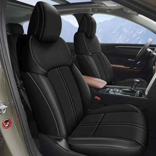 Miniatura 23 de AOMSAZTO Funda de asiento de coche para Mazda 3 2019 2020 2021 2022 2023 2024 2025 2026 – Juego completo de fundas de asiento de piel sintética