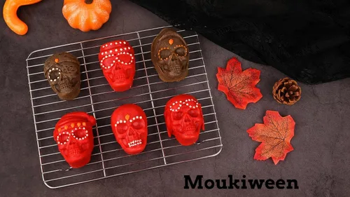 Miniatura 6 de Juego de moldes de silicona de calavera grande 3D, 2 piezas para Halloween, moldes de silicona para resina, moldes de silicona para chocolate