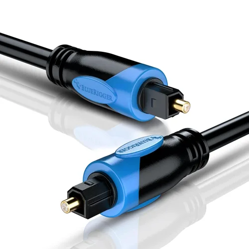 Miniatura 14 de BlueRigger Toslink - Cable de audio óptico digital - 1.5 pies - (cable de fibra óptica, chapado en oro de 24 K) S/PDIF Cable óptico de audio digital