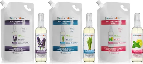 Miniatura 13 de Ambientador en aerosol Natural Flower Power - Eliminador de olores con aceites esenciales - Para el hogar, el auto y la tela - Sin crueldad y vegano