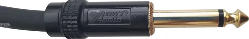 Miniatura 4 de Audio2000'S E28125 - Cable de audio recto TS de 1/4 de pulgada chapado en oro de 1/4 de pulgada (25 pies), chapado en oro, 1/4 de pulgada, cable