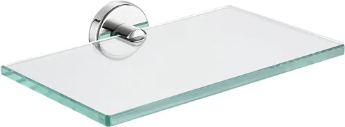 Miniatura 38 de JQK Estantería de baño de vidrio bronce, estante con toallero de 15 pulgadas de vidrio templado, almacenamiento para ducha de 16 por 5 pulgadas