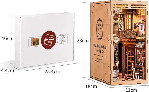 Miniatura 7 de Kit de rincón de libros, kit de casa de muñecas en miniatura, japonés para adultos y adolescentes, decoración de estantería de casa pequeña