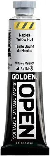 Miniatura 19 de GOLDEN OPEN Acrílicos de secado lento, Siena cruda, tubo de 2 fl oz, Pintura acrílica profesional, semiopaca Tierra de sierra natural