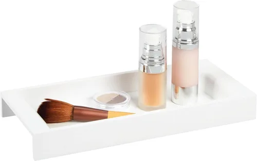 Miniatura 8 de mDesign Bandeja pequeña de madera, 5 "x 11" x 1.23" de alto, blanco