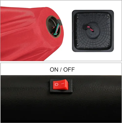 Miniatura 3 de Blissun - Sombrilla solar de 9 pies para exteriores, 32 luces LED, parasol ideal para patio, jardín, cubierta, piscina y playa (rojo)