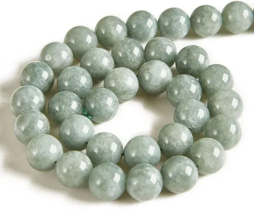 Miniatura 3 de 100 cuentas redondas de jade birmano natural de 8 mm cuentas de piedras preciosas cuentas sueltas para hacer joyas