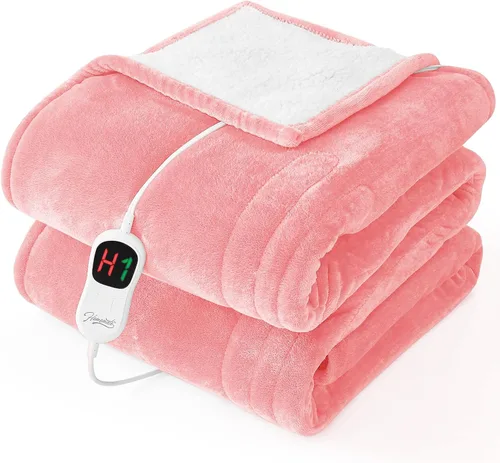 Miniatura 13 de Homemate Manta eléctrica térmica tamaño Queen, 84 x 90 pulgadas, manta térmica para cama con 10 niveles de calefacción, 8 horas de apagado