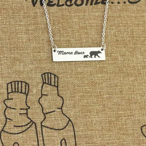 Miniatura 5 de Momma Bear Necklace with 1 Cub Mama Bear Necklace 1 Cub