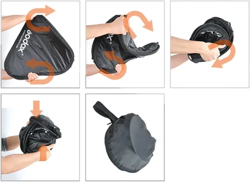 Miniatura 3 de Godox Kit de bolsa de softbox de 19.7 in x 19.7 in para flash de cámara de fotografía de estudio, compatible con montaje Bowens Elinchrom