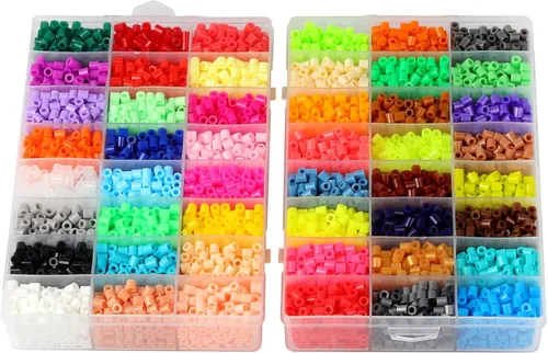 BANCHELLE Cuentas de fusión para tablero de cuentas de fusible de 0.197 in, 48 colores, 7600 unidades