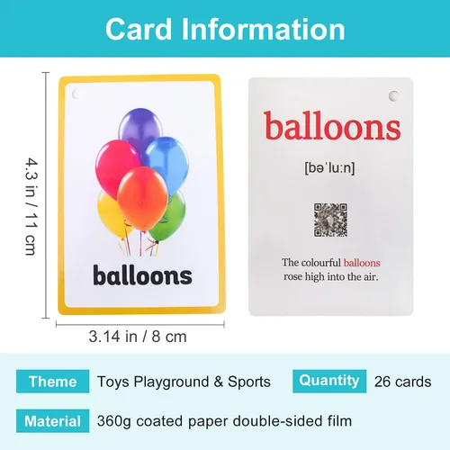 Miniatura 2 de Lilias Toys Tarjetas Didácticas de Deportes y Juegos, Juguetes de Aprendizaje para Niños Pequeños, Juguetes Preescolares, Suministros para Educación