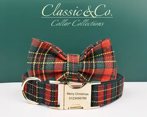Miniatura 3 de Collar de perro personalizado con hebilla de metal grabada, nombre y número de teléfono personalizados, ajustable para razas pequeñas, medianas