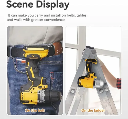 Miniatura 5 de Clips de cinturón para Dewalt, 6 piezas de clips para herramientas de perforación de acero inoxidable 304 con tornillos para Dewalt N268241 N086039
