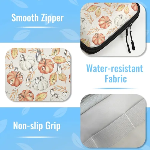 Miniatura 5 de Estuche organizador de viaje de calabaza de arce, bolsa de almacenamiento de cables para cables, cargador, teléfono, disco duro