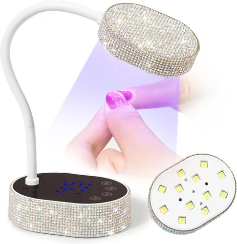 Miniatura 12 de Lámpara de uñas LED UV, mini luz UV para esmalte de uñas de gel, secador de uñas LED recargable, secado rápido, lámpara de uñas UV para el hogar