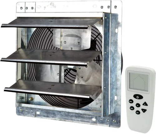 Miniatura 7 de iLiving Ventilador de escape de obturador de 10 pulgadas con termostato inalámbrico inteligente controlado a distancia y humedad, ventilador