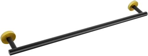 Miniatura 24 de Barra de toalla de mano de baño de 24 pulgadas en negro mate SUS 304 de acero inoxidable para montaje en pared..