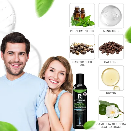 Miniatura 3 de Champú de minoxidil fortalecedor del cabello, aceite de ricino, biotina, aceite de aguacate, cafeína, palma enana americana, cebolla y redensyl