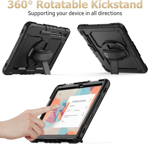 Miniatura 4 de SEYMAC stock Funda para Samsung Galaxy Tab S7 FE / S8 Plus 5G Funda de 12.4 pulgadas con protector de pantalla portalápices