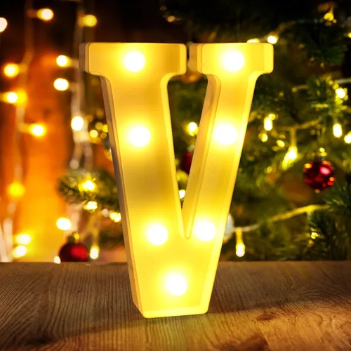 Miniatura 51 de Símbolo Ampersand LED Grande &, Letras de Marquesina Cartel 26 Letras del Alfabeto y 10 Números Luminosos para Decoración de Fiestas, Números