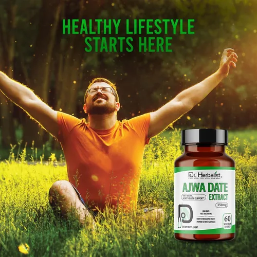 Miniatura 4 de Dr. HERBALIST Extracto de dátiles Ajwa 350mg - 60 cápsulas Sin OMG Absorción rápida Vegetariano