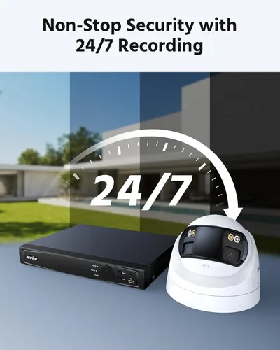 Miniatura 7 de ANNKE Sistema de cámara de seguridad PoE 4K con lente dual, gran angular de 180°, NVR H.265+ de 12MP con disco duro de 2 TB, 4 cámaras IP
