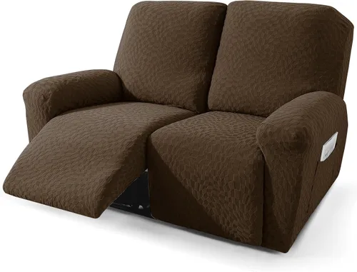 Miniatura 18 de ZNSAYOTX 2026 Funda elástica para sillón reclinable de 3 piezas (61 cm-94 cm) Fundas súper suaves para silla reclinable con bolsillo grande y lazos