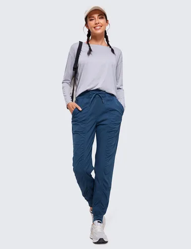 Miniatura 3 de CRZ YOGA Pantalones deportivos ligeros de entrenamiento para mujer, pantalones casuales de cintura alta para correr al aire libre con bolsillos