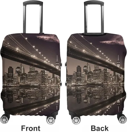Miniatura 3 de Funda lavable para equipaje, protector de maleta, decoración de puente de Brooklyn, se adapta a maletero de 22 a 24 pulgadas, para viajes, verano