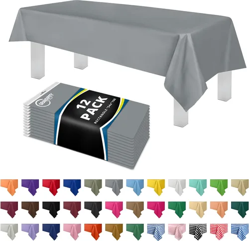 Miniatura 44 de Mantel de plástico de alta calidad - 54 in. x 108 pulgadas. Grandipity - Mantel rectangular (6 y 12 unidades), Agua (Aqua)