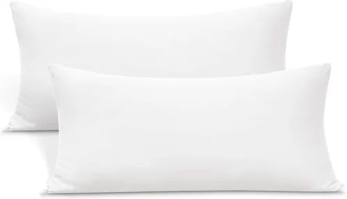 Miniatura 2 de Juego de 2 fundas de almohada pequeñas de punto Jersey Knit para viajes o niños pequeños de 12 x 16 pulgadas, 13 x 18 o 14 x 20 pulgadas, sobre