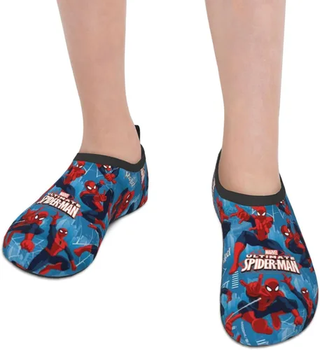 Miniatura 4 de HUHUSW Superheros - Zapatos de agua para niños ligeros antideslizantes con piel de agua calcetines de agua descalzos para deportes piscina playa