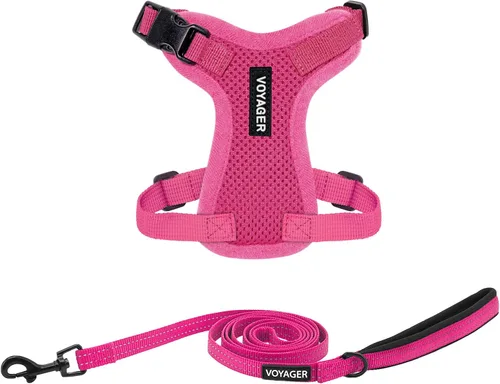 Miniatura 47 de Best Pet Supplies Voyager Step-in Lock - Arnés para mascotas con correa reflectante para mascotas, con mango de neopreno de 5 pies, soporta