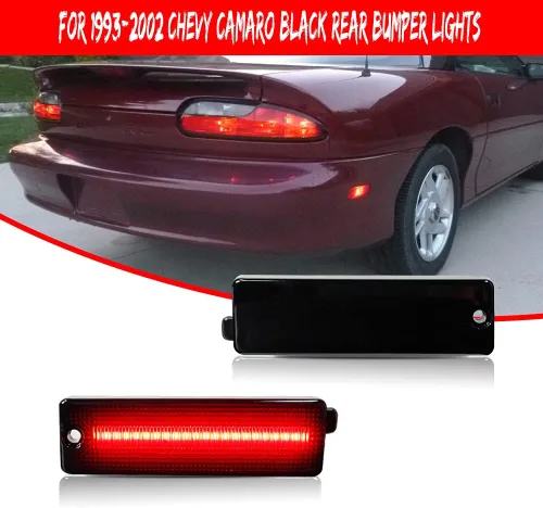 Miniatura 2 de para 1993 1994 1995 1996 1997 1998 1999 2000 2001 2002 luz indicadora lateral trasera de lente roja LED para Chevy Camaro Lente ahumada LED rojo