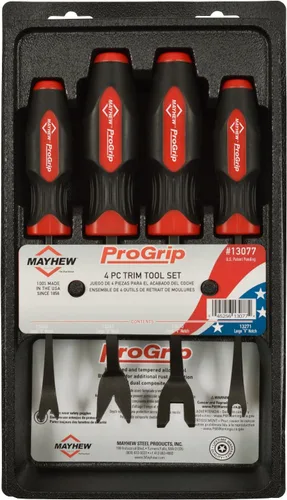 Miniatura 2 de Mayhew Tools 13077 ProGrip - Juego de herramientas para recortar, acabado de óxido negro, juego de 4 piezas