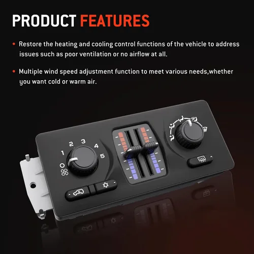 Miniatura 7 de 599-210XD Módulo de Control de Clima Panel de Control de AC Compatible con Vehículos Chevy GMC Buick Cadillac Isuzu Saab 2003-2007 - Silverado