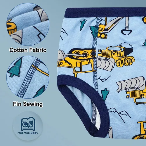 Miniatura 4 de MooMoo Baby Ropa interior de entrenamiento para ir al baño, paquete de 10 pantalones absorbentes de entrenamiento para niños y niñas, pantalones
