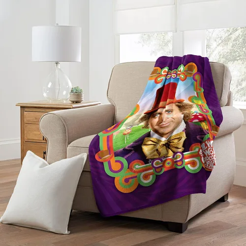 Miniatura 4 de Northwest Willy Wonka Micro Raschel - Manta de 46 x 60 pulgadas, Wonderful Wonka