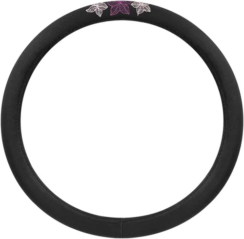 Miniatura 6 de BDK Juego completo de fundas de asiento de automóvil con diseño de flores hawaianas con funda para volante y almohadillas para cinturón