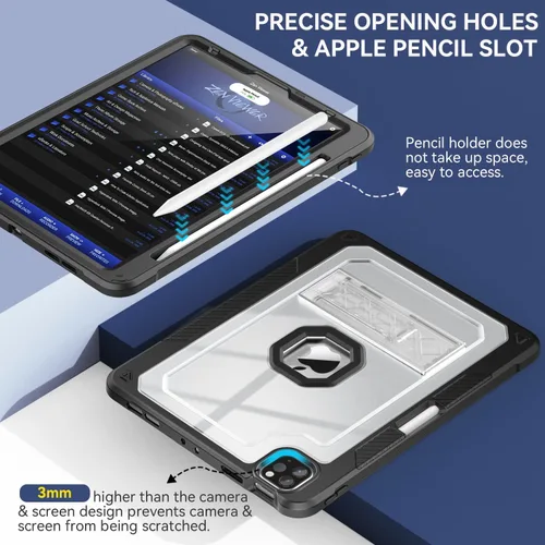 Miniatura 4 de ZoneFoker Funda para iPad Pro 12.9 Pulgadas 6ª/5ª/4ª/3ª Generación 2022/2021/2020/2018, Funda Protectora Esbelta y Resistente para iPad Pro 12.9