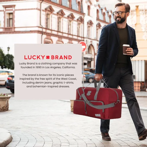 Miniatura 6 de Lucky Travel - Bolsa de lona de 65 L, bolsa de gimnasio y bolsa de lona para hombres, bolsa plegable para mujeres y hombres con correa de hombro
