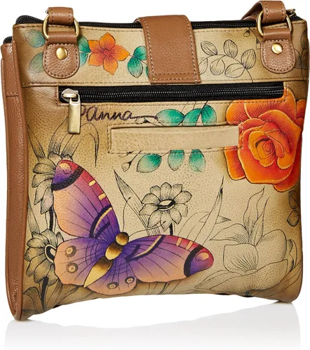 Miniatura 2 de Anna by Anuschka Genuine Leather Travel Organizer, Triple Compartment - Hand-Painted Original Artwork