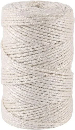 Miniatura 9 de Tenn Well Cordel de yute gris, cuerda de 328 pies de grosor de 0.118 in de grosor para envolver regalos, manualidades, embalaje, jardinería
